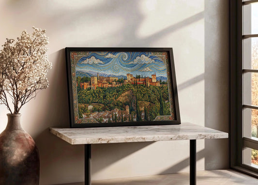 Cuadro Alhambra de Granada - Art Nouveau