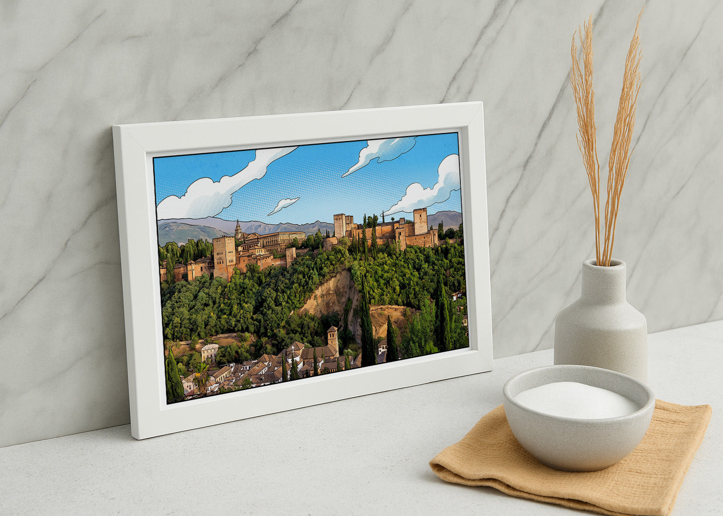 Cuadro Alhambra de Granada - Cómic