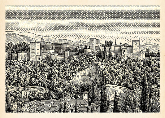 Cuadro Alhambra de Granada - Minimalista