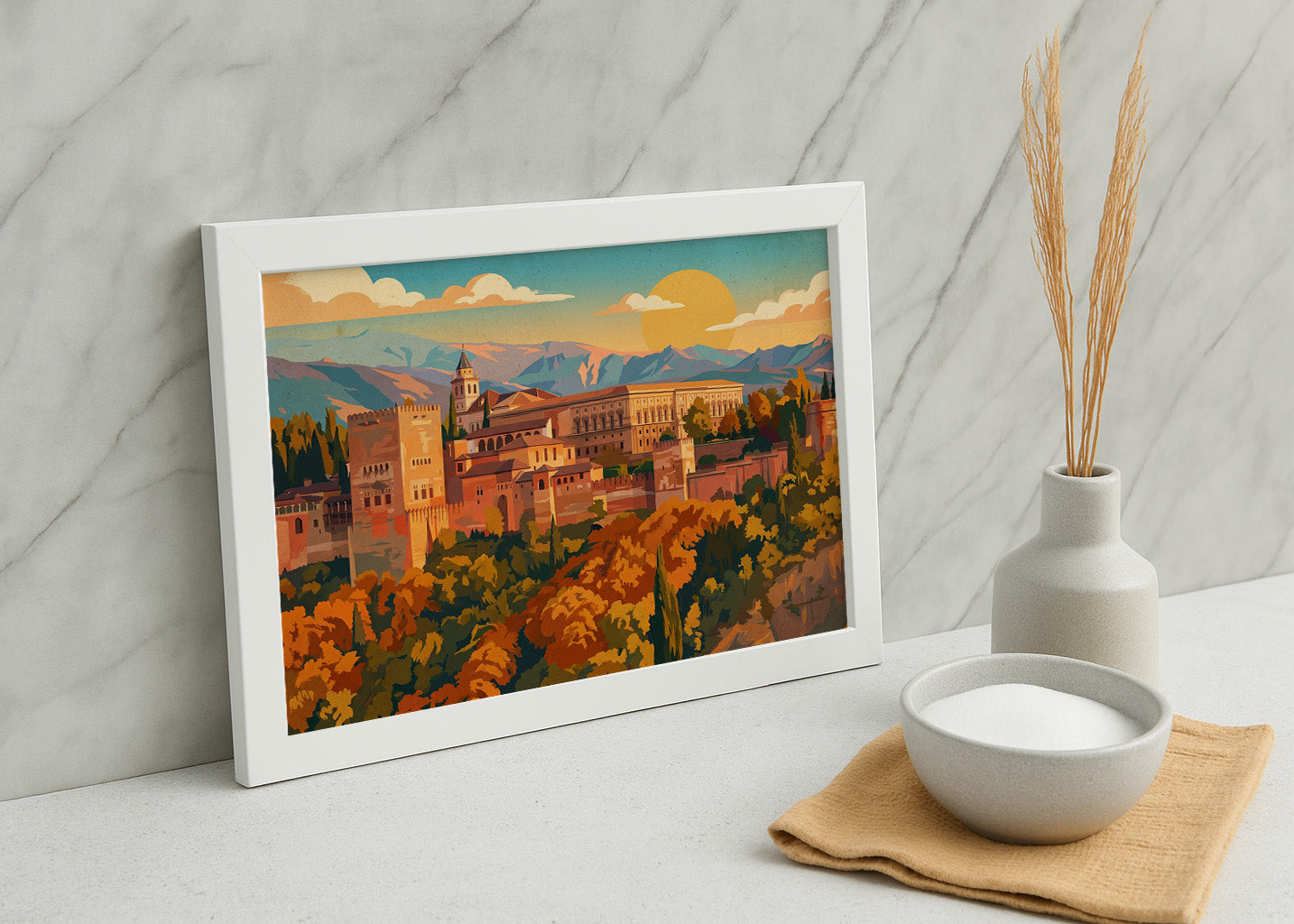 Cuadro Alhambra de Granada - Otoño