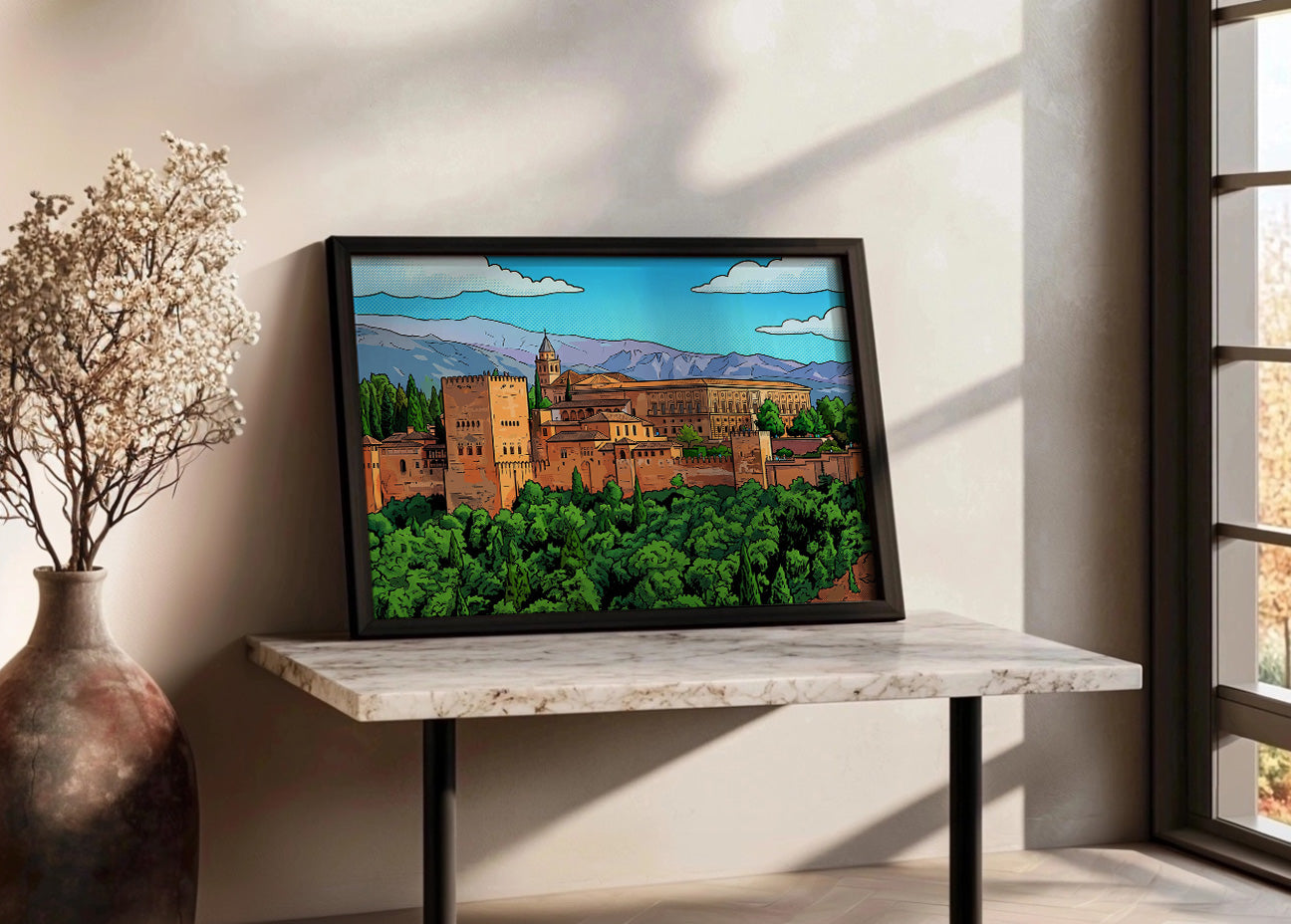 Cuadro Alhambra de Granada (h) - Cómic