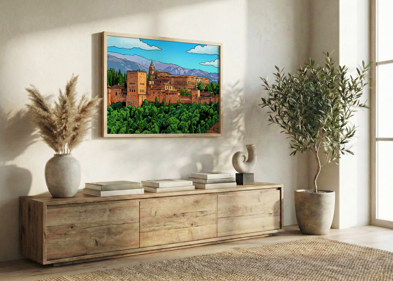 Cuadro Alhambra de Granada (h) - Cómic