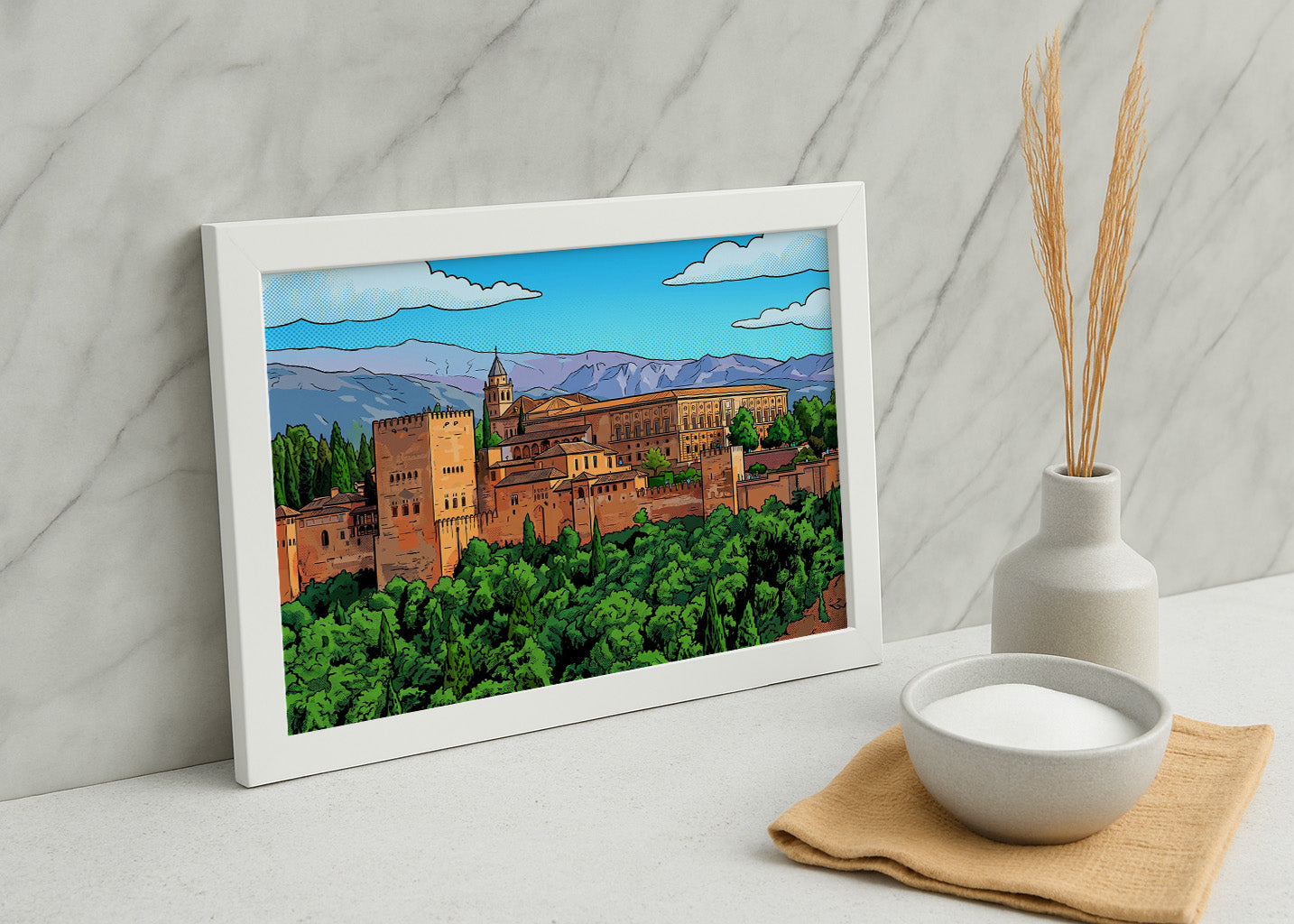 Cuadro Alhambra de Granada (h) - Cómic