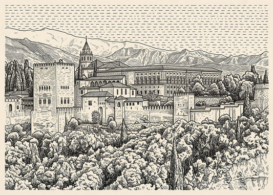 Cuadro Alhambra de Granada (h) - Minimalista