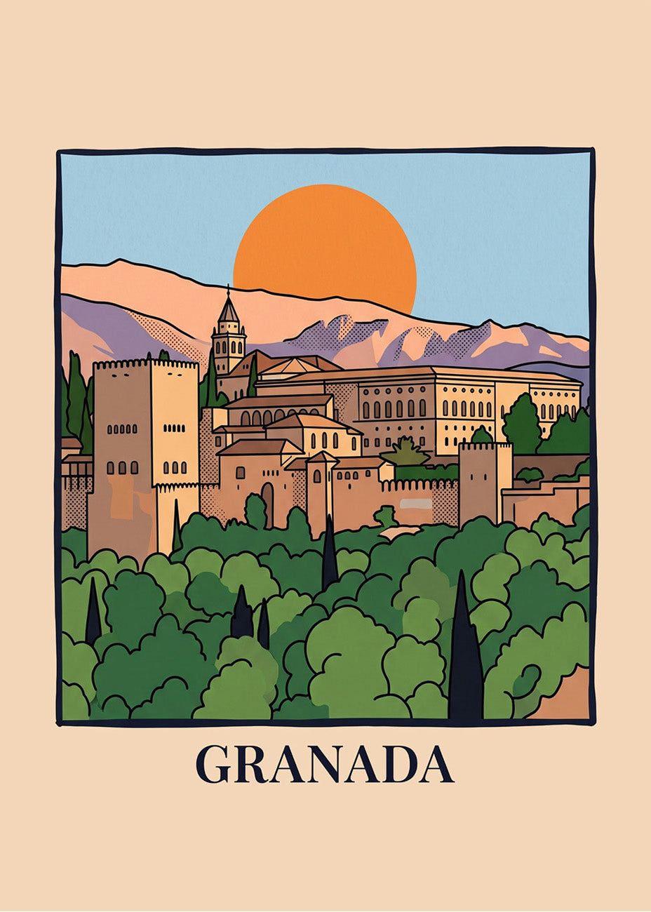 Cuadro Alhambra en Granada - Summer