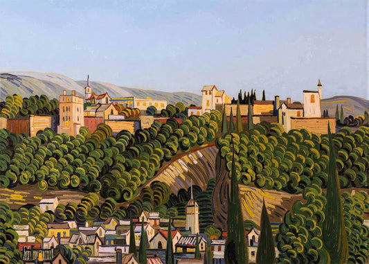 Cuadro Alhambra estilo Van Gogh