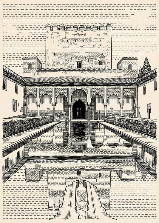 Cuadro Alhambra interior - Minimalista