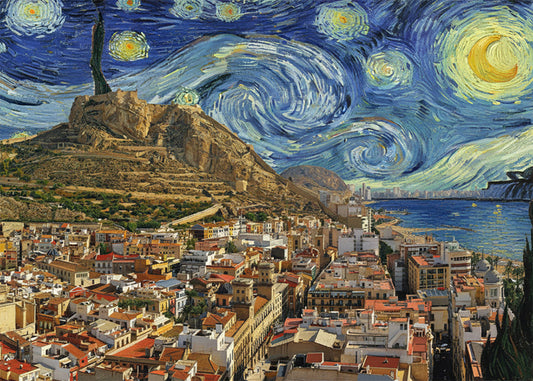 Cuadro Alicante - Noche Estrellada