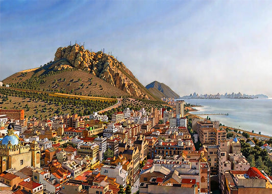 Cuadro ​Alicante estilo dibujado