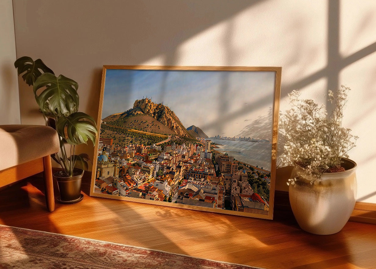 Cuadro ​Alicante estilo dibujado