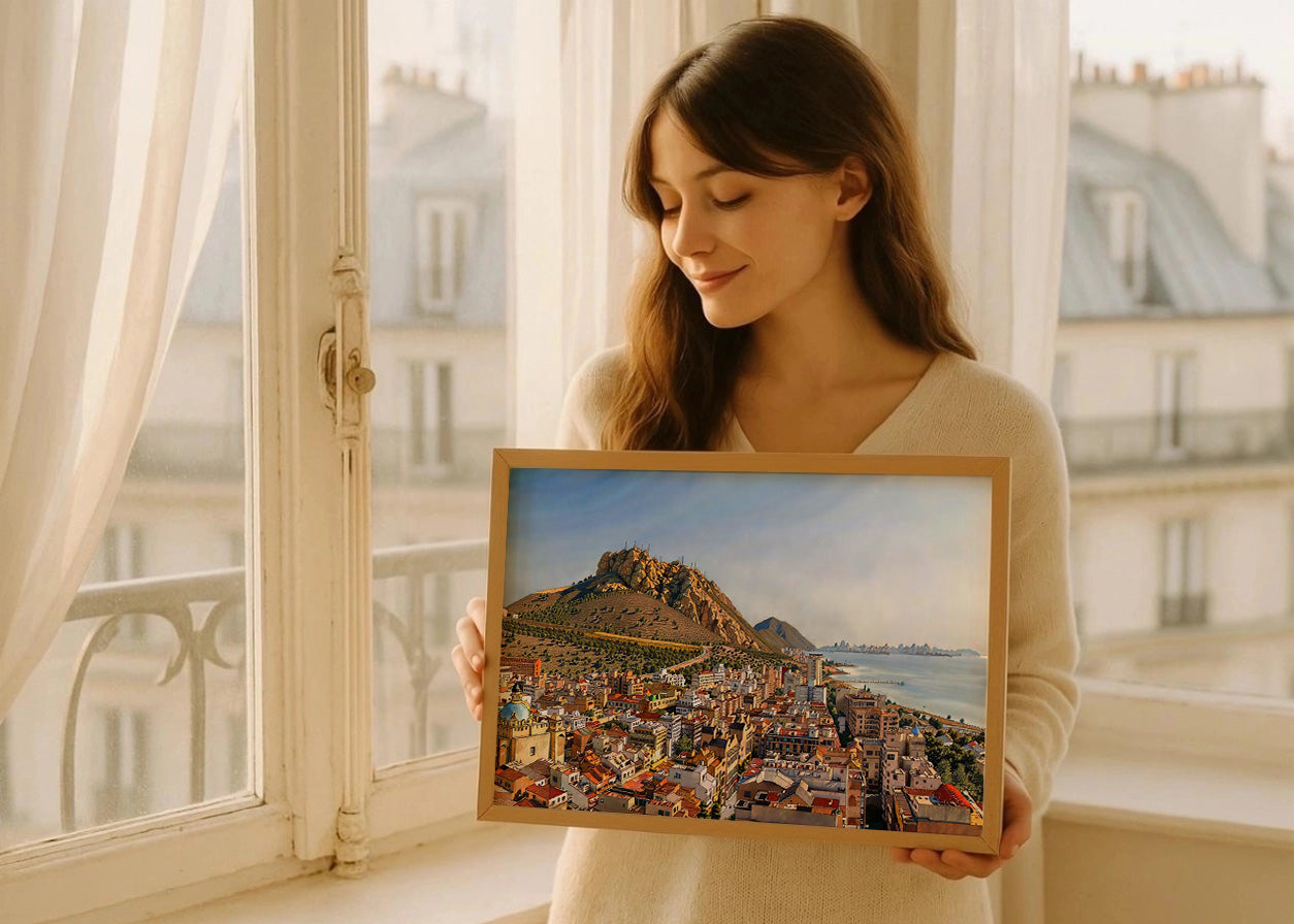 Cuadro ​Alicante estilo dibujado