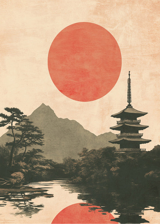 Cuadro ​Amanece en japón