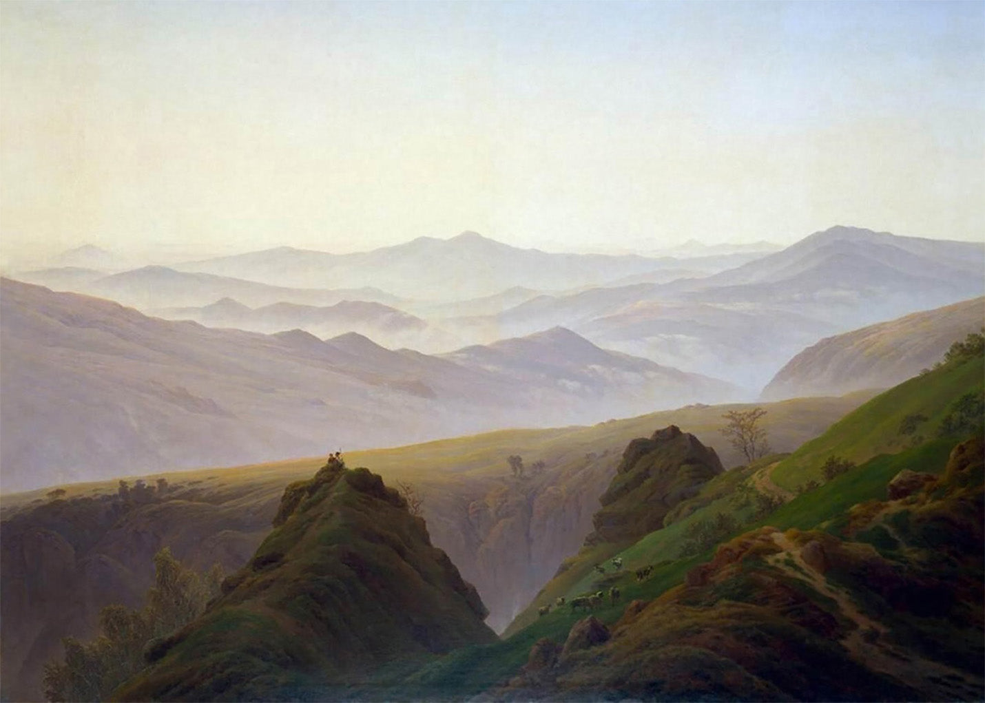 Cuadro ​Amanecer en la montaña (Friedrich)