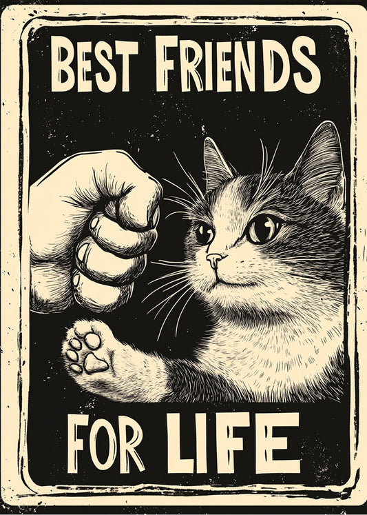 Cuadro ​Amigos de por vida - mi gato