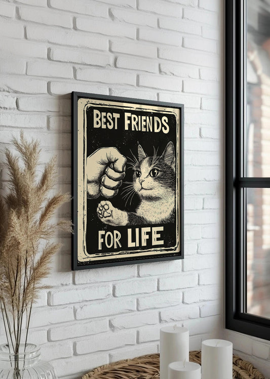 Cuadro ​Amigos de por vida - mi gato