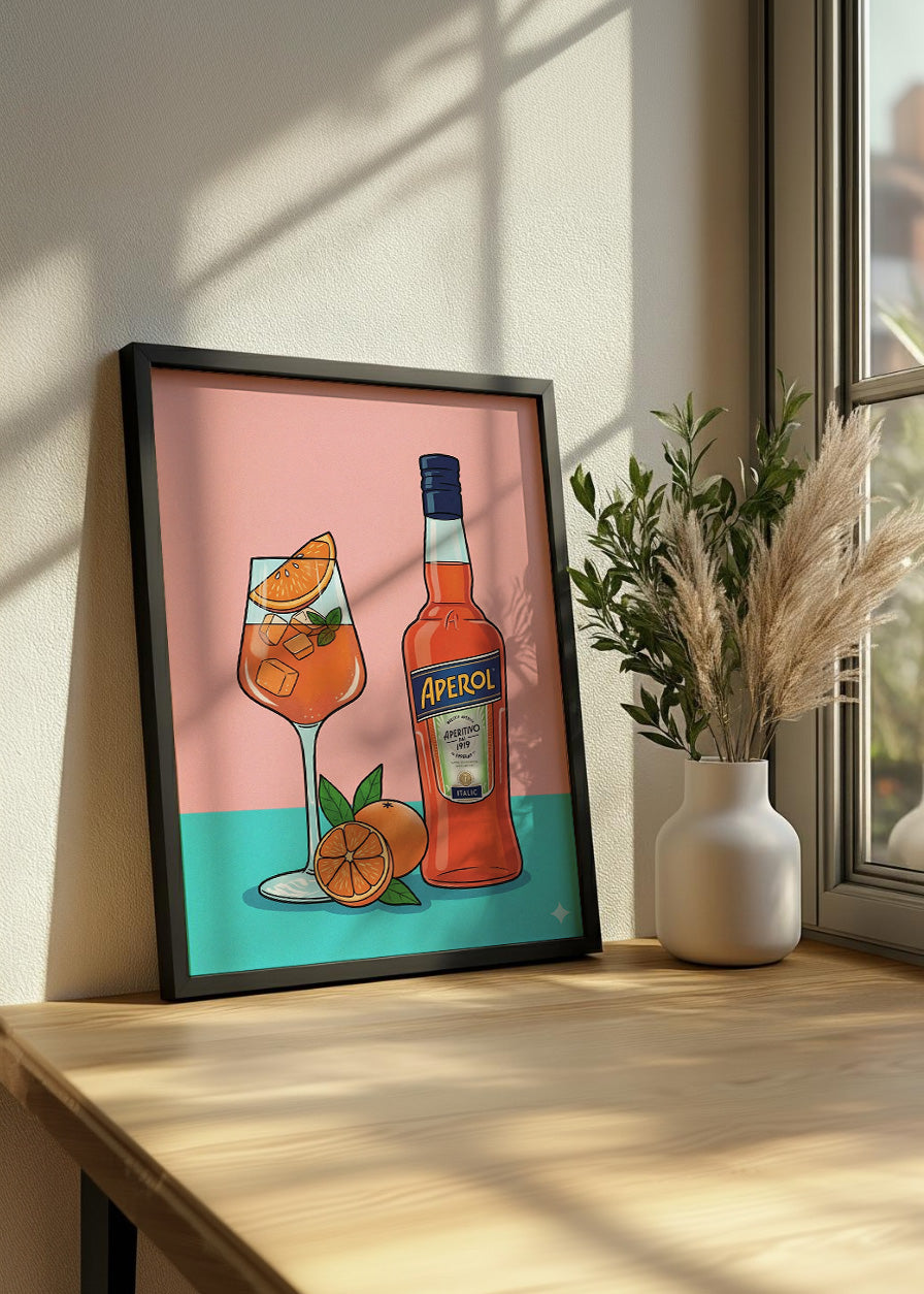 Cuadro Aperol de sobremesa