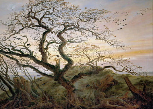 Cuadro ​Árbol con cuervos (Friedrich)