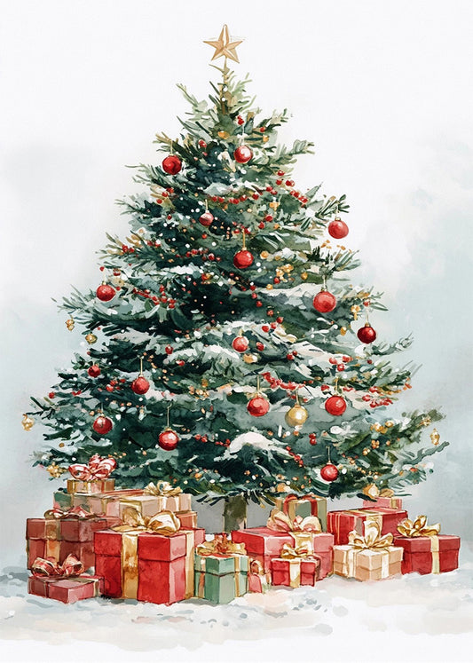 Cuadro ​Árbol navideño con regalos