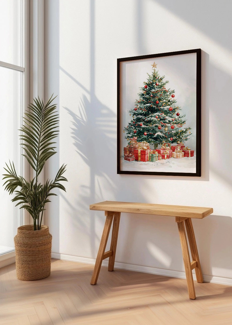 Cuadro ​Árbol navideño con regalos