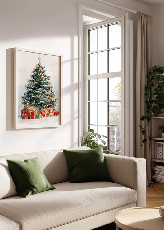 Cuadro ​Árbol navideño con regalos