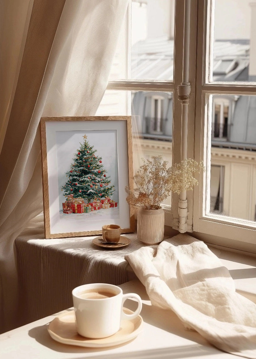Cuadro ​Árbol navideño con regalos