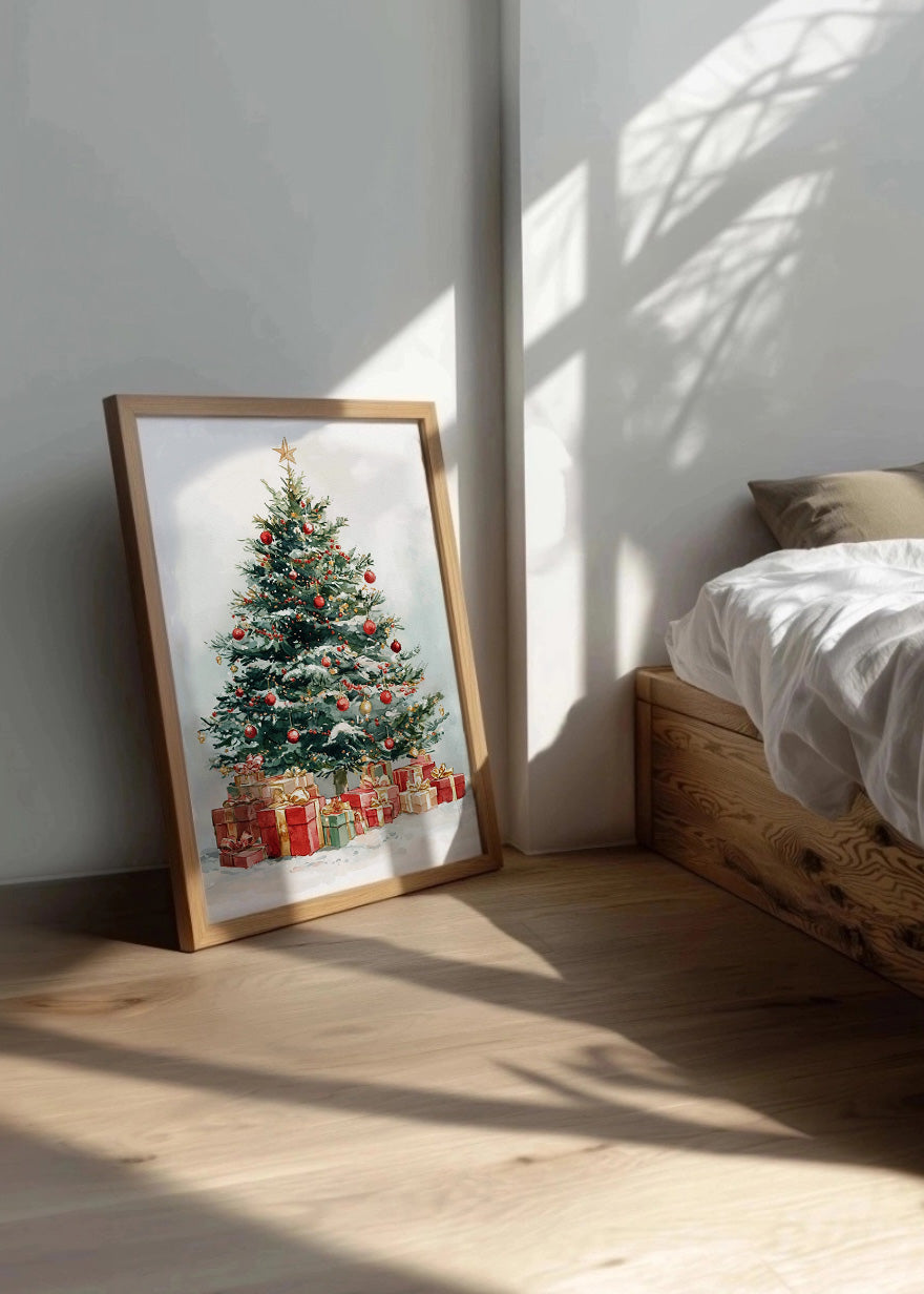 Cuadro ​Árbol navideño con regalos