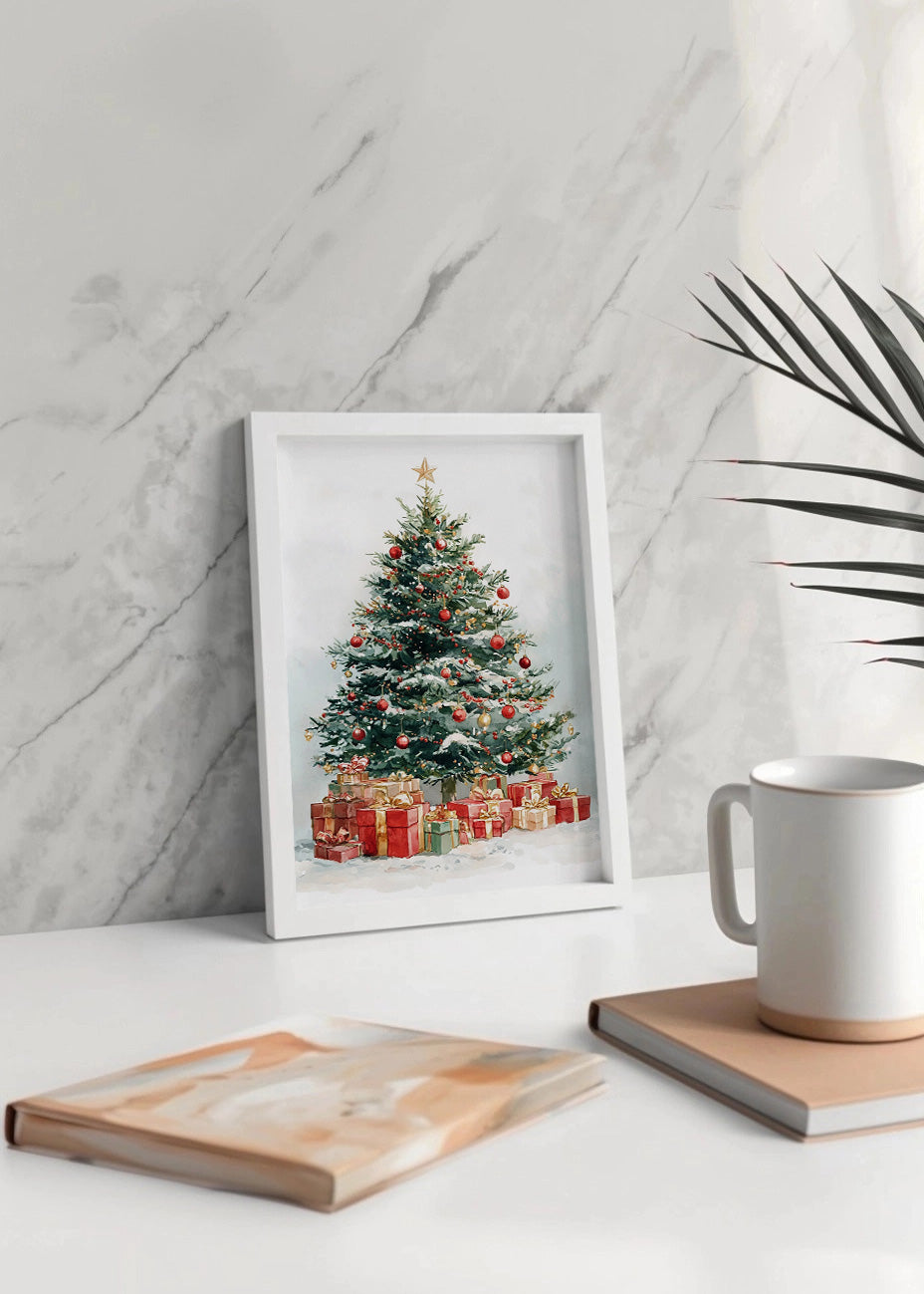 Cuadro ​Árbol navideño con regalos