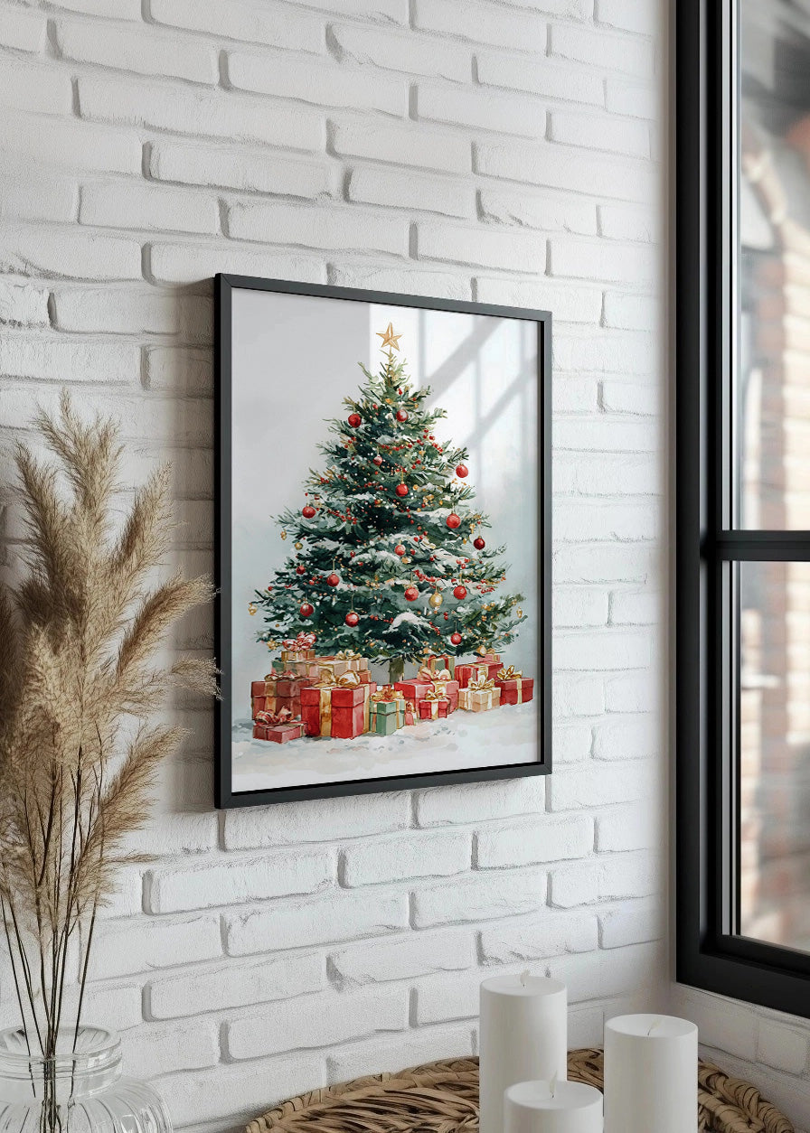 Cuadro ​Árbol navideño con regalos