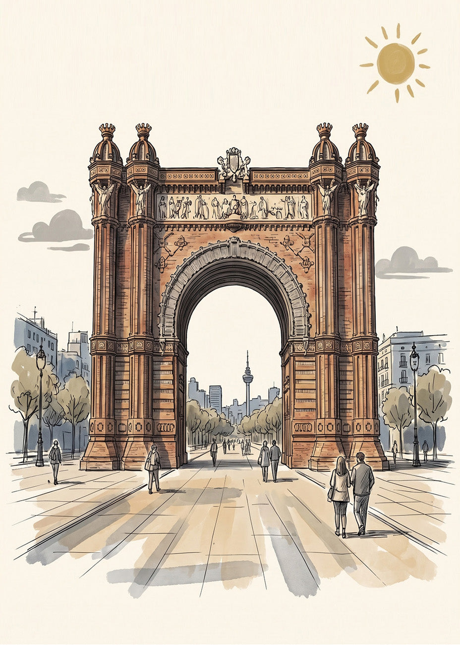 Cuadro Arco del Triunfo - New Beige
