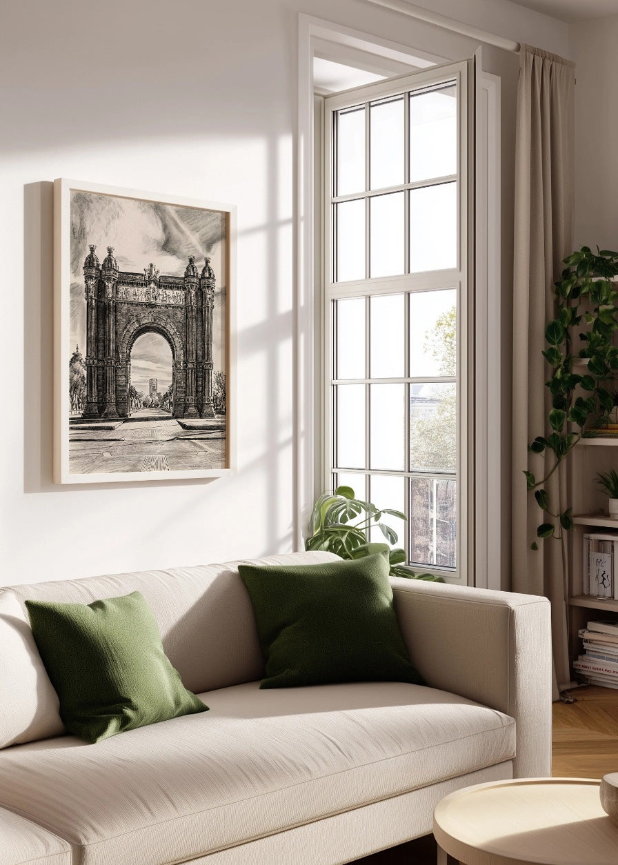 Cuadro Arco del Triunfo efecto lápiz