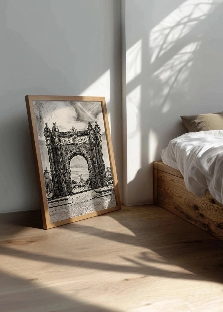 Cuadro Arco del Triunfo efecto lápiz