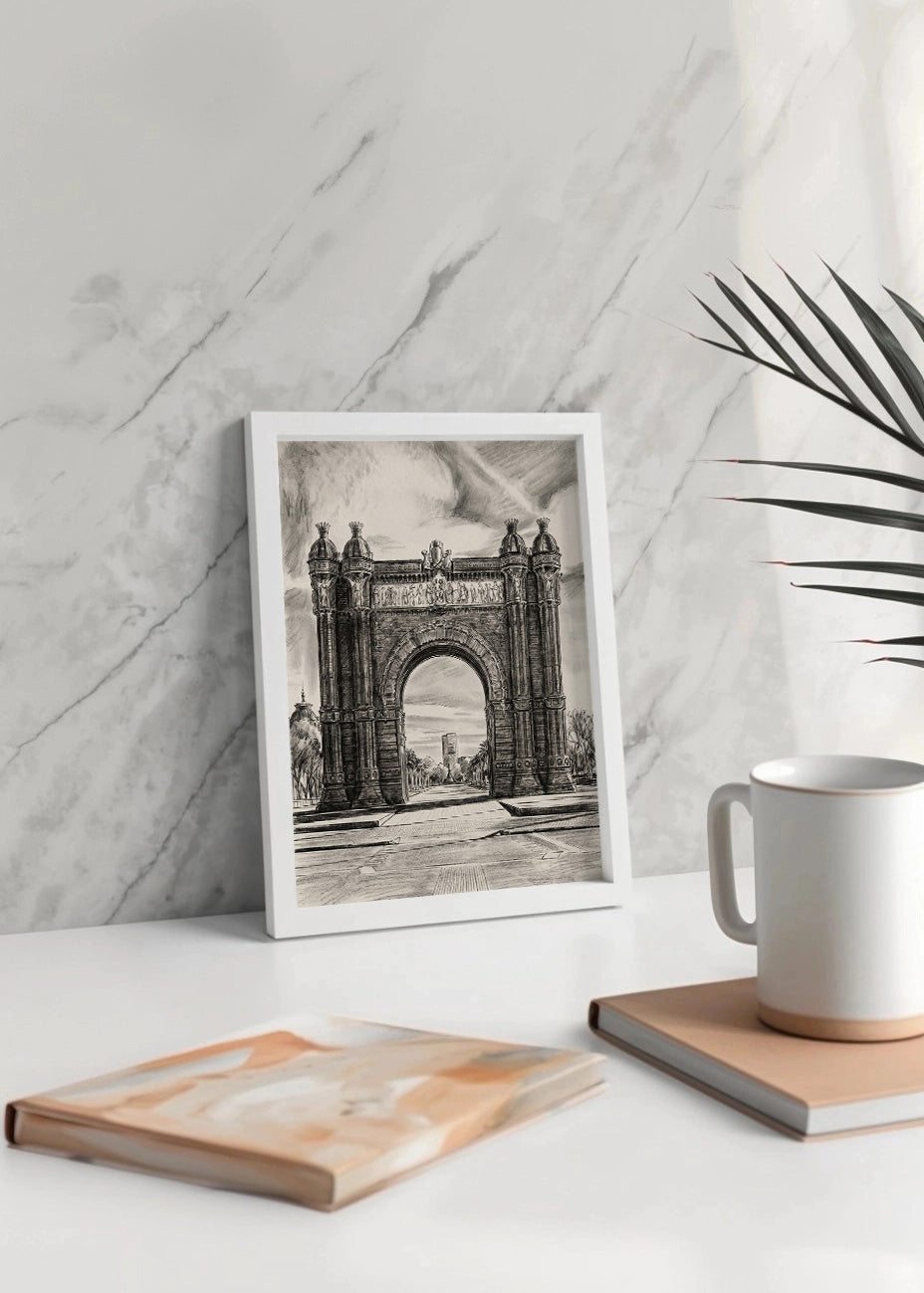 Cuadro Arco del Triunfo efecto lápiz