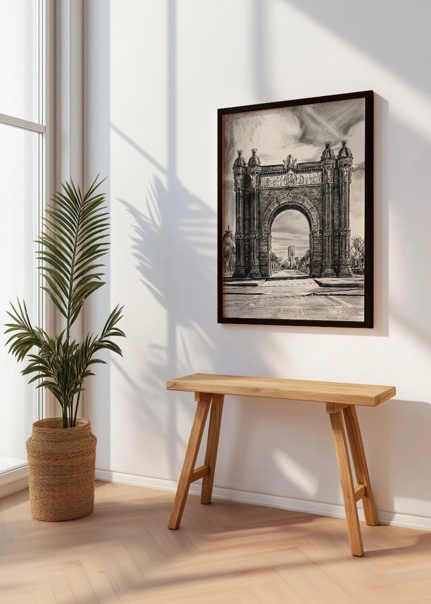 Cuadro Arco del Triunfo efecto lápiz