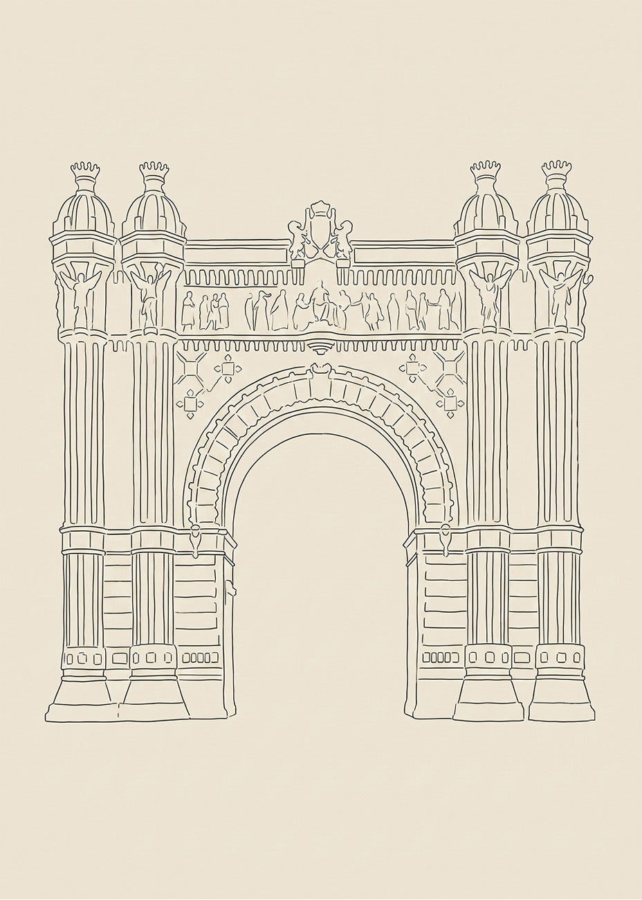 Cuadro Arco del Triunfo estilo minimalista
