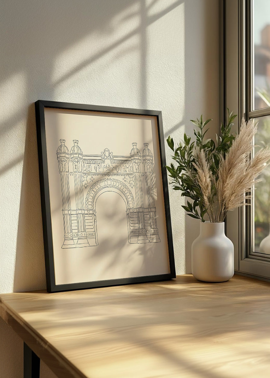 Cuadro Arco del Triunfo estilo minimalista
