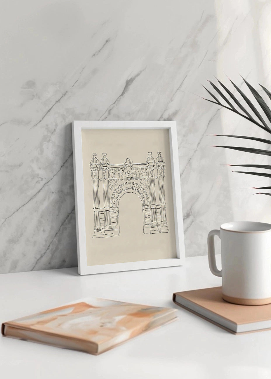 Cuadro Arco del Triunfo estilo minimalista