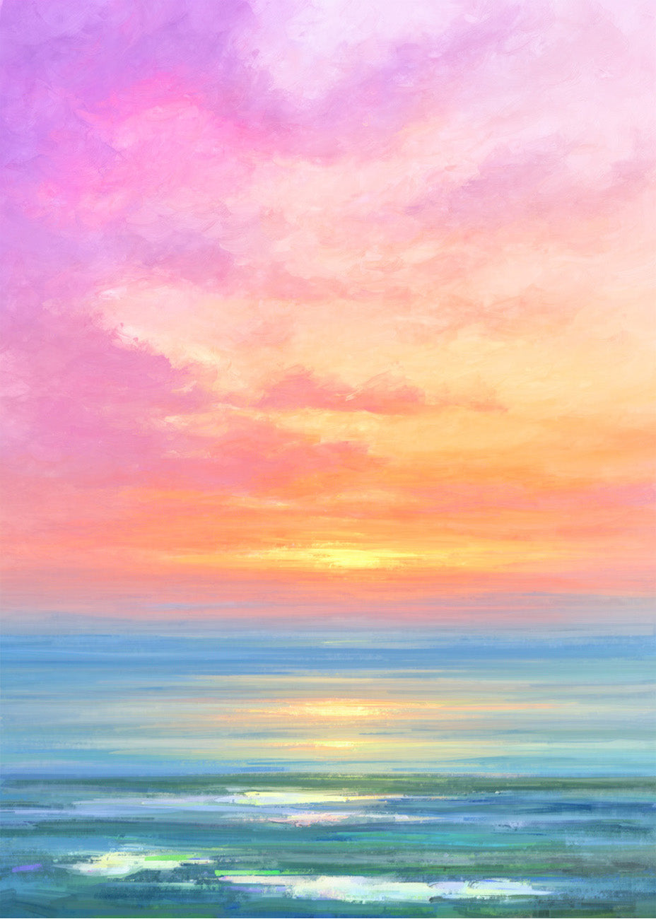 Cuadro Atardecer rosa