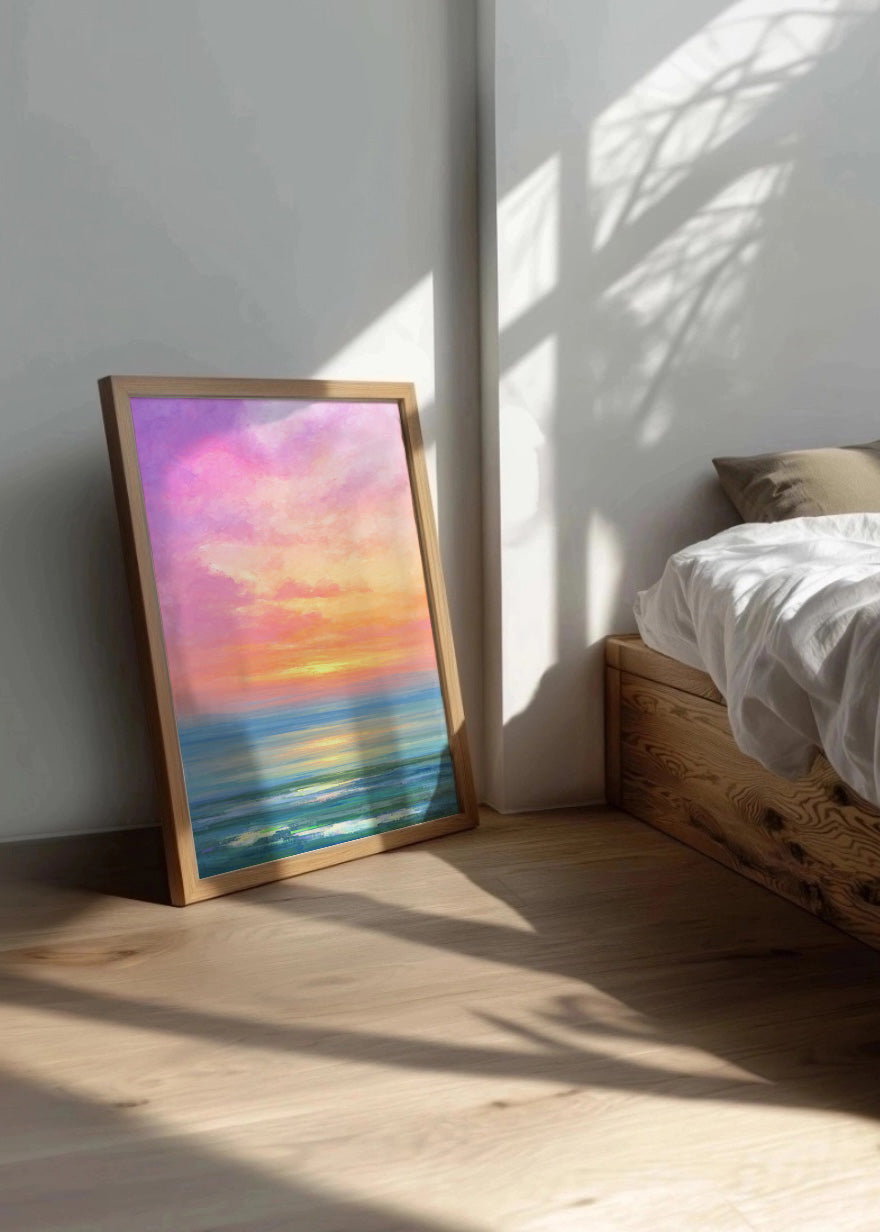 Cuadro Atardecer rosa