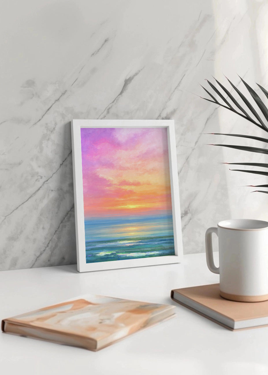 Cuadro Atardecer rosa