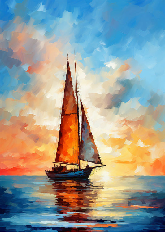 Atardecer en el mar