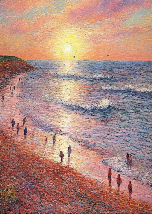 Cuadro ​Atardecer en la playa