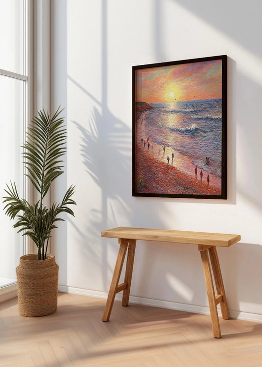 Cuadro ​Atardecer en la playa