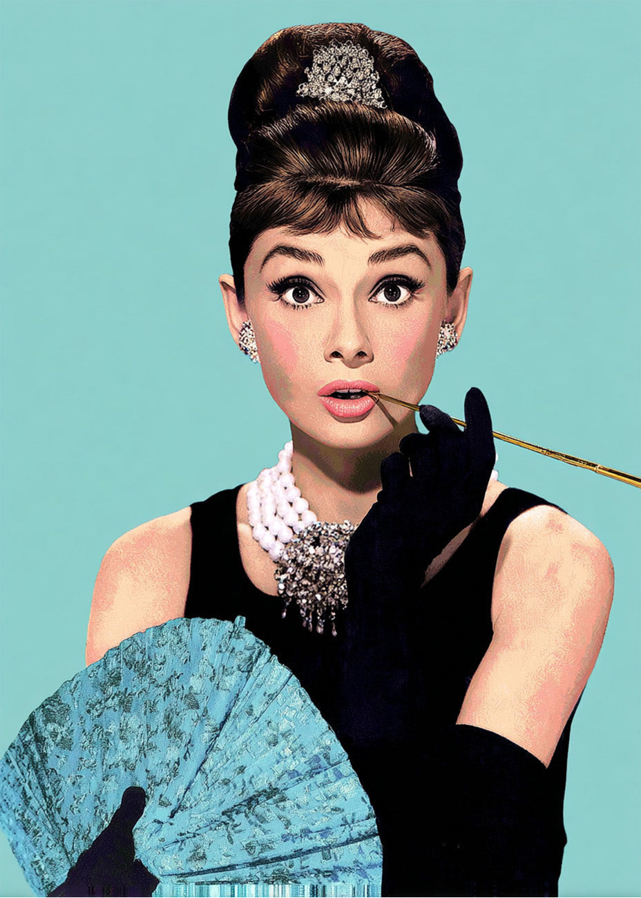 Cuadro Audrey Hepburn con abanico