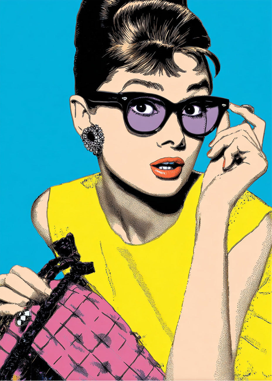 Cuadro Audrey Hepburn mujer de moda