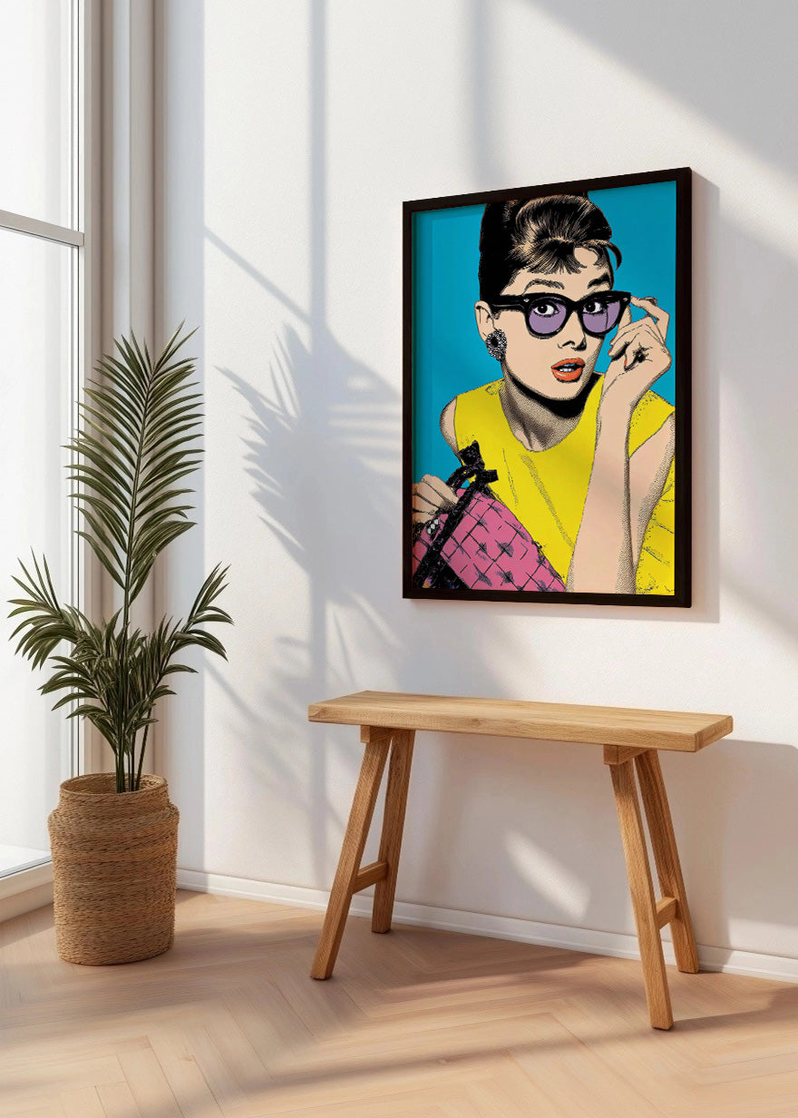 Cuadro Audrey Hepburn mujer de moda