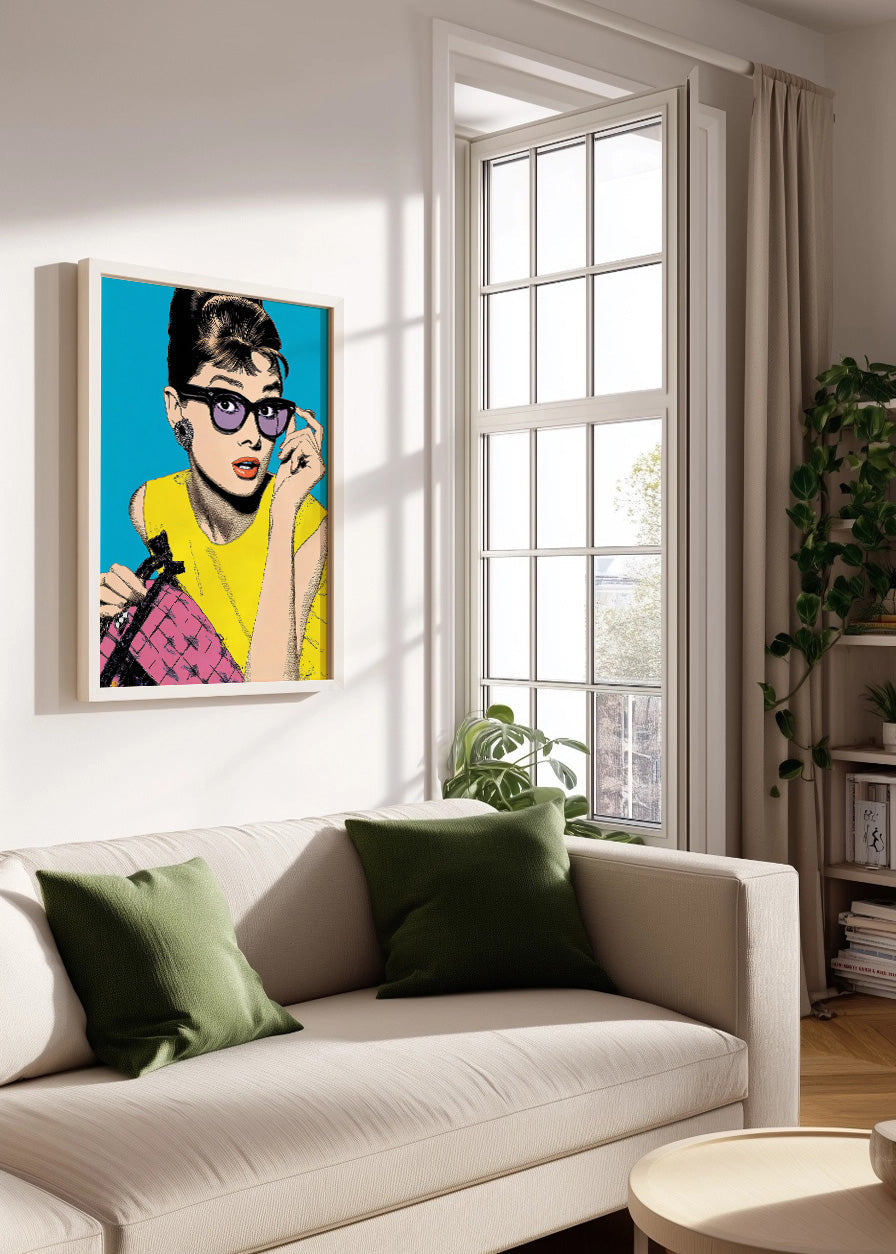 Cuadro Audrey Hepburn mujer de moda