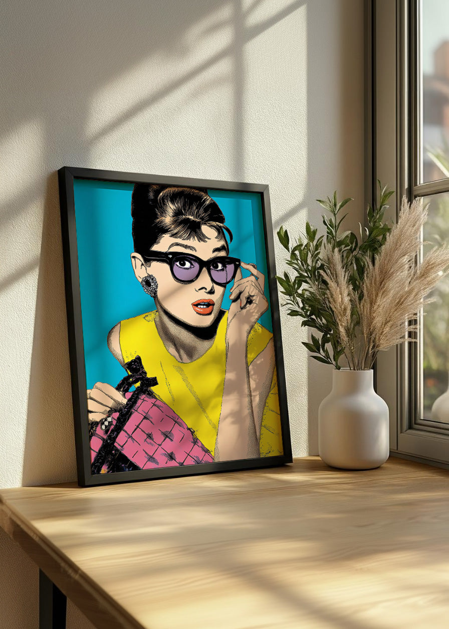 Cuadro Audrey Hepburn mujer de moda