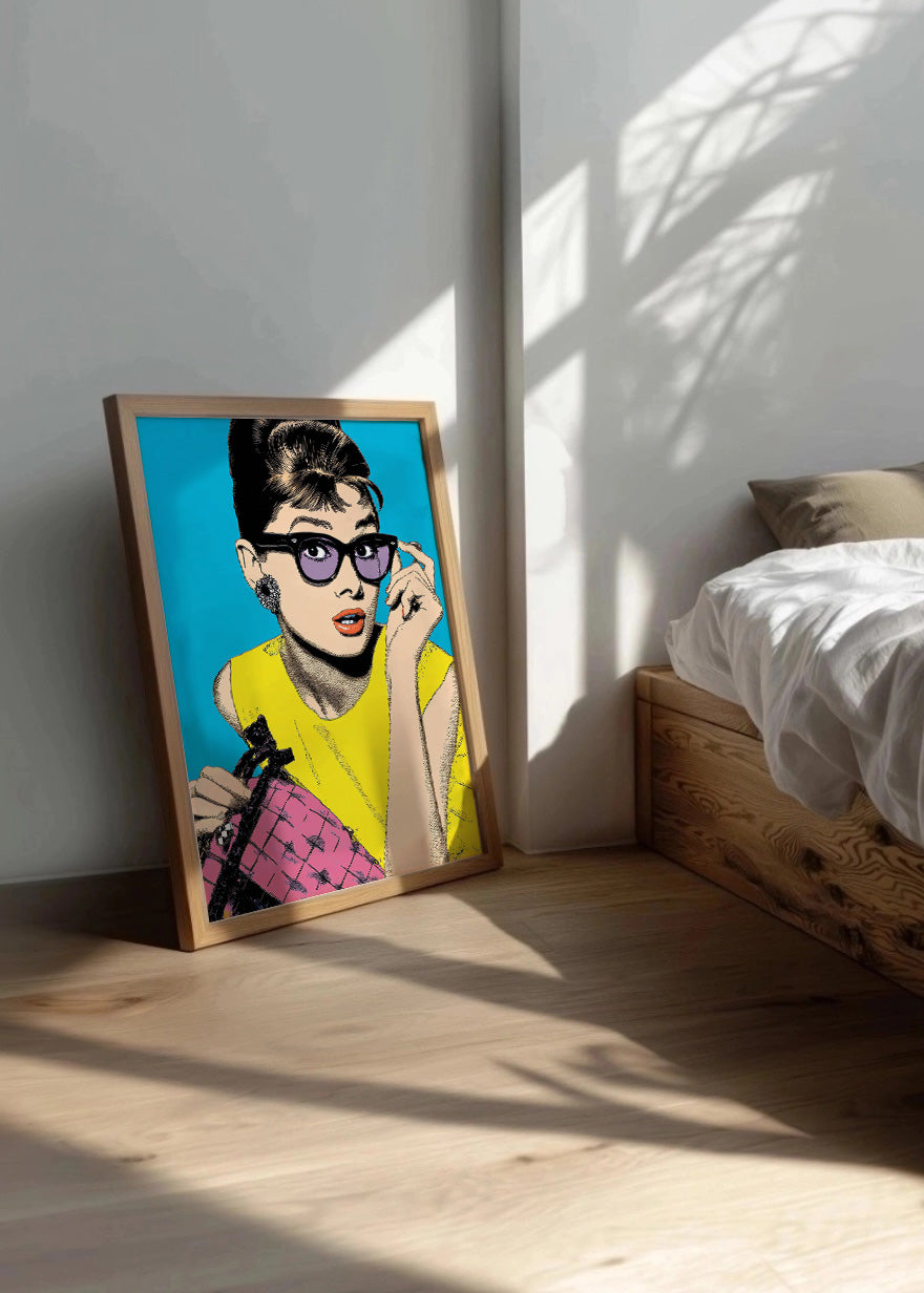 Cuadro Audrey Hepburn mujer de moda