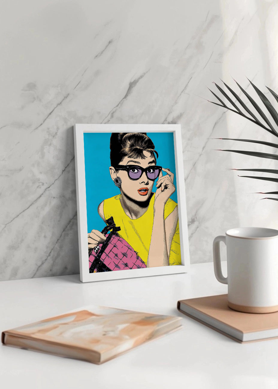 Cuadro Audrey Hepburn mujer de moda