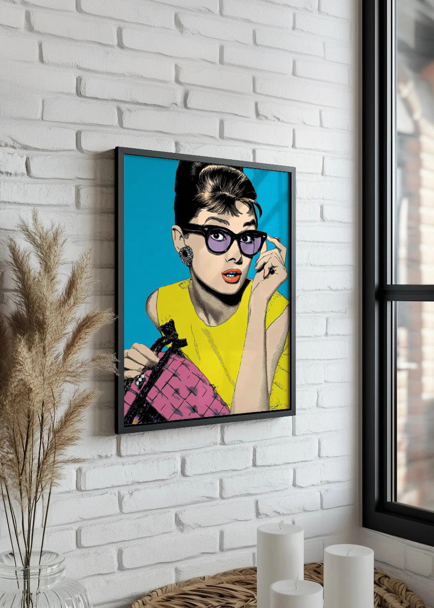 Cuadro Audrey Hepburn mujer de moda